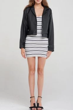 STORETS SALE CLOTHING Peggy Boxy Pleather Jacket