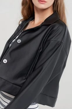 STORETS SALE CLOTHING Peggy Boxy Pleather Jacket