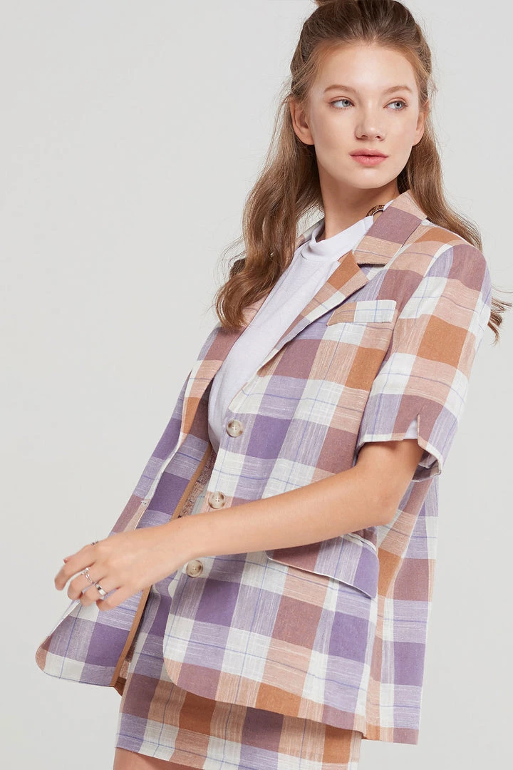 STORETS CLOTHING Karen Plaid Blazer-2 Colors