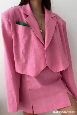 STORETS Influencer Sabrina Cropped Handkerchief Blazer OUTERWEARS