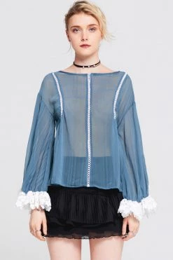 STORETS SALE Emmy Lace Panel Cuff Top