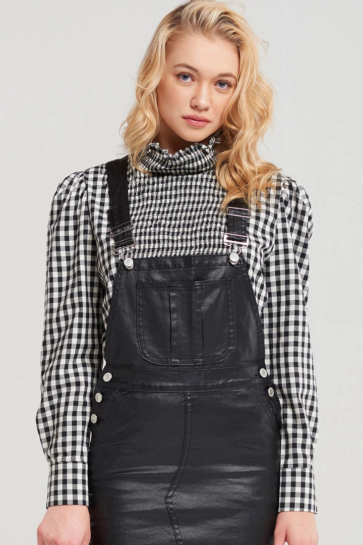 STORETS SALE Taylor High Neck Gingham Blouse CLOTHING