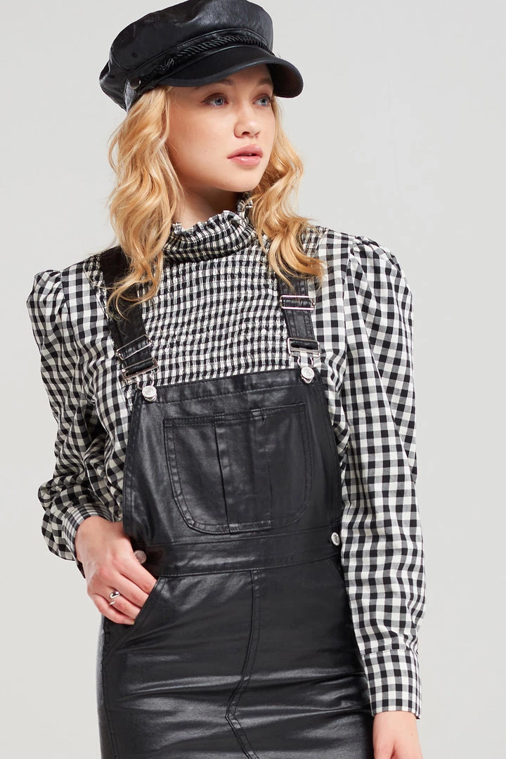 STORETS SALE Taylor High Neck Gingham Blouse CLOTHING