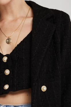 STORETS CLOTHING Hadley Boucle Crop Top And Jacket Set