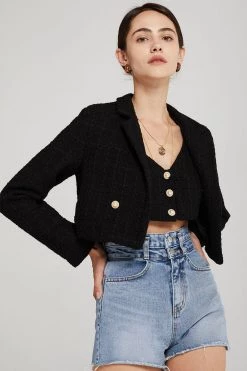 STORETS CLOTHING Hadley Boucle Crop Top And Jacket Set