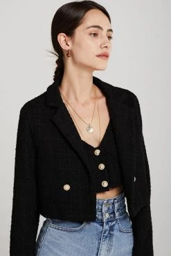 STORETS CLOTHING Hadley Boucle Crop Top And Jacket Set