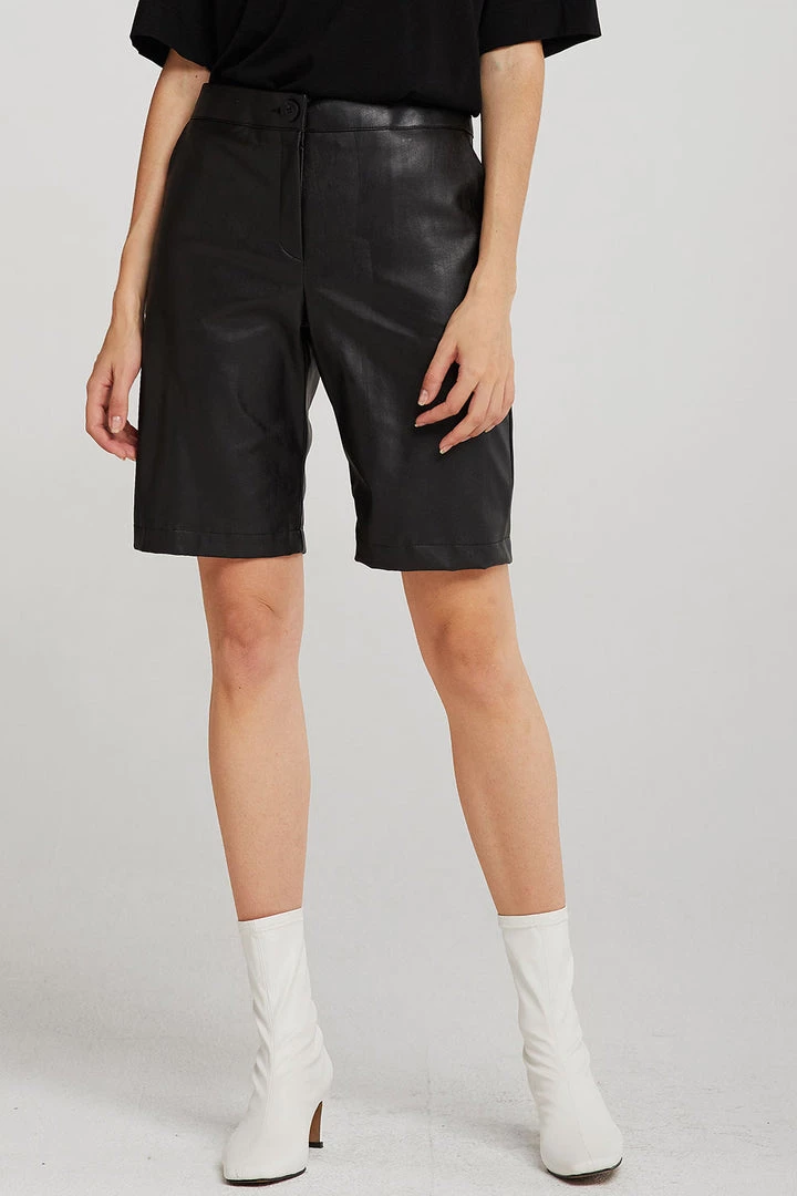 STORETS CLOTHING Rachel Pleather Biker Shorts