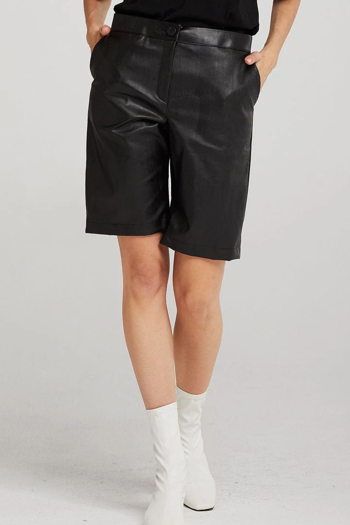 STORETS CLOTHING Rachel Pleather Biker Shorts