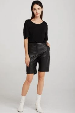 STORETS CLOTHING Rachel Pleather Biker Shorts
