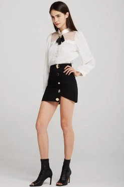 STORETS CLOTHING Mya Jewel Button Skirt