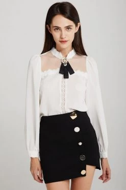 STORETS CLOTHING Mya Jewel Button Skirt