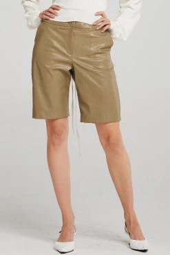 STORETS CLOTHING Rachel Pleather Biker Shorts