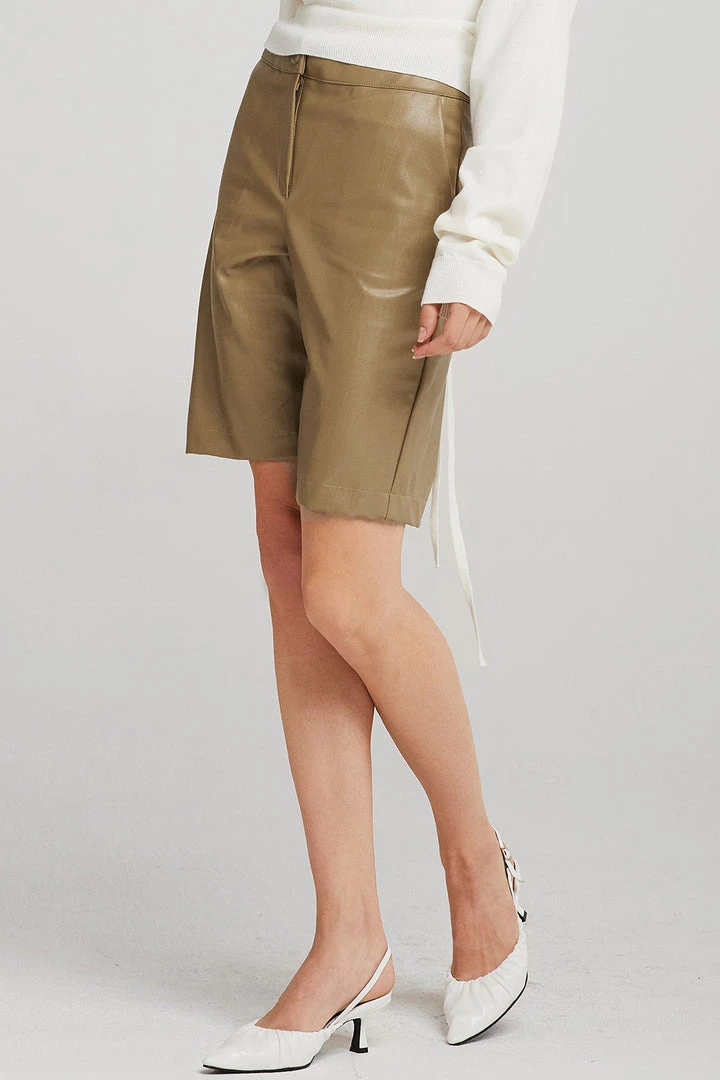 STORETS CLOTHING Rachel Pleather Biker Shorts