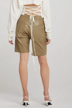 STORETS CLOTHING Rachel Pleather Biker Shorts