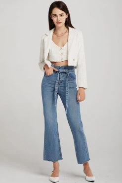 STORETS CLOTHING Hadley Boucle Crop Top And Jacket Set