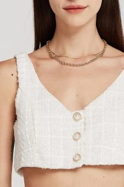 STORETS CLOTHING Hadley Boucle Crop Top And Jacket Set