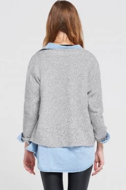 STORETS SALE CLOTHING Ginny Shiny 2 Way Cardigan