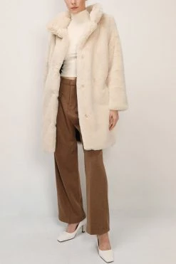 STORETS SALE CLOTHING Brielle Faux Mink Long Coat