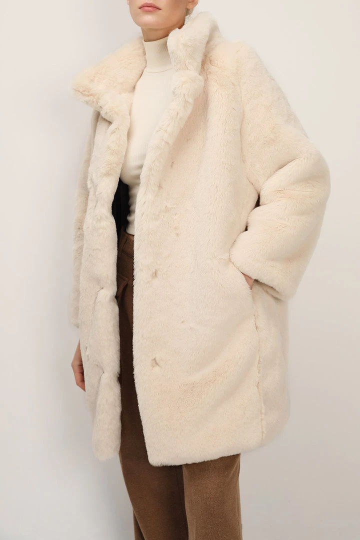 STORETS SALE CLOTHING Brielle Faux Mink Long Coat