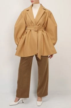 STORETS Aubrey Structured Puff Sleeve Coat CLOTHING