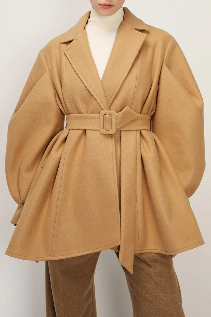 STORETS Aubrey Structured Puff Sleeve Coat CLOTHING