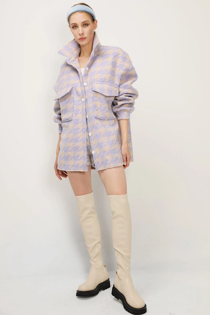 STORETS Hannah Houndstooth Shirt Jacket