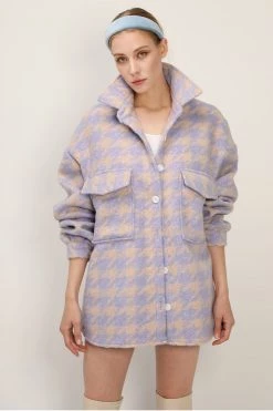 STORETS Hannah Houndstooth Shirt Jacket