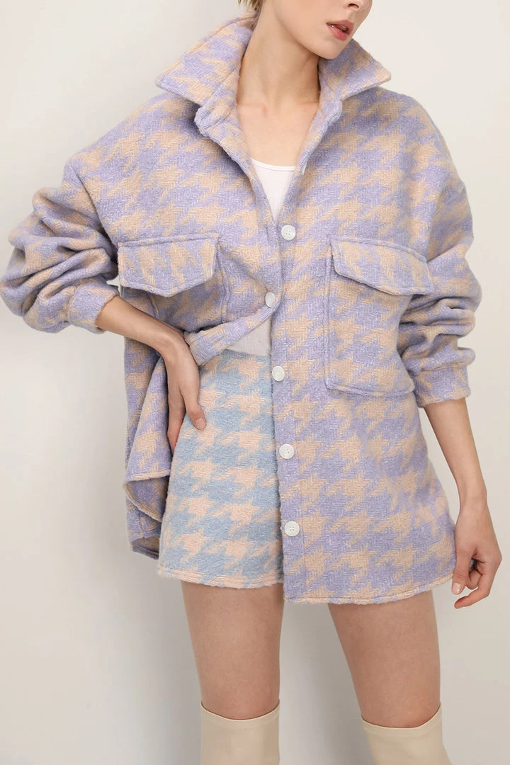 STORETS Hannah Houndstooth Shirt Jacket