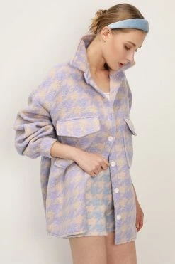 STORETS Hannah Houndstooth Shirt Jacket