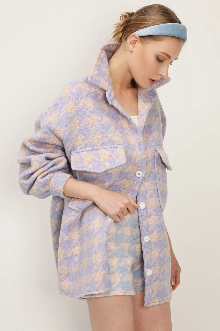 STORETS Hannah Houndstooth Shirt Jacket