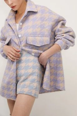STORETS Hannah Houndstooth Shirt Jacket