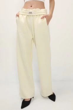 STORETS SALE Leah Fold Over Waist Brushed Sweat Pants CLOTHING