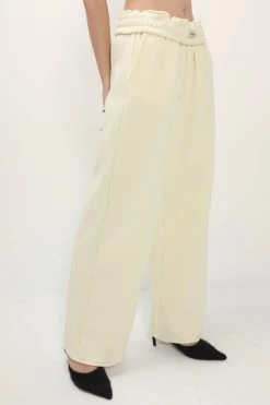 STORETS SALE Leah Fold Over Waist Brushed Sweat Pants CLOTHING