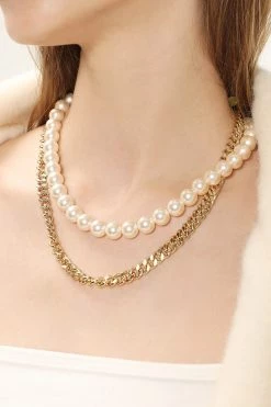 STORETS ACCESSORIES Classic Faux Pearl Necklace