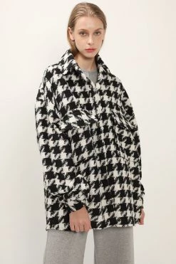 STORETS Hannah Houndstooth Shirt Jacket CLOTHING
