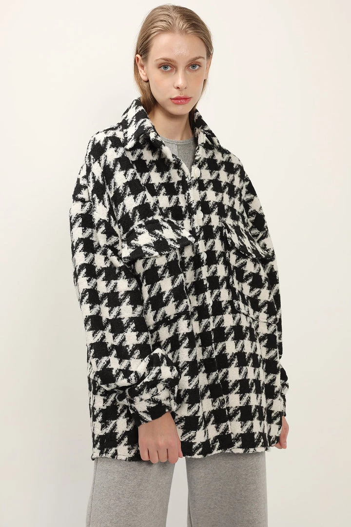 STORETS Hannah Houndstooth Shirt Jacket CLOTHING