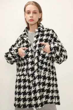 STORETS Hannah Houndstooth Shirt Jacket CLOTHING