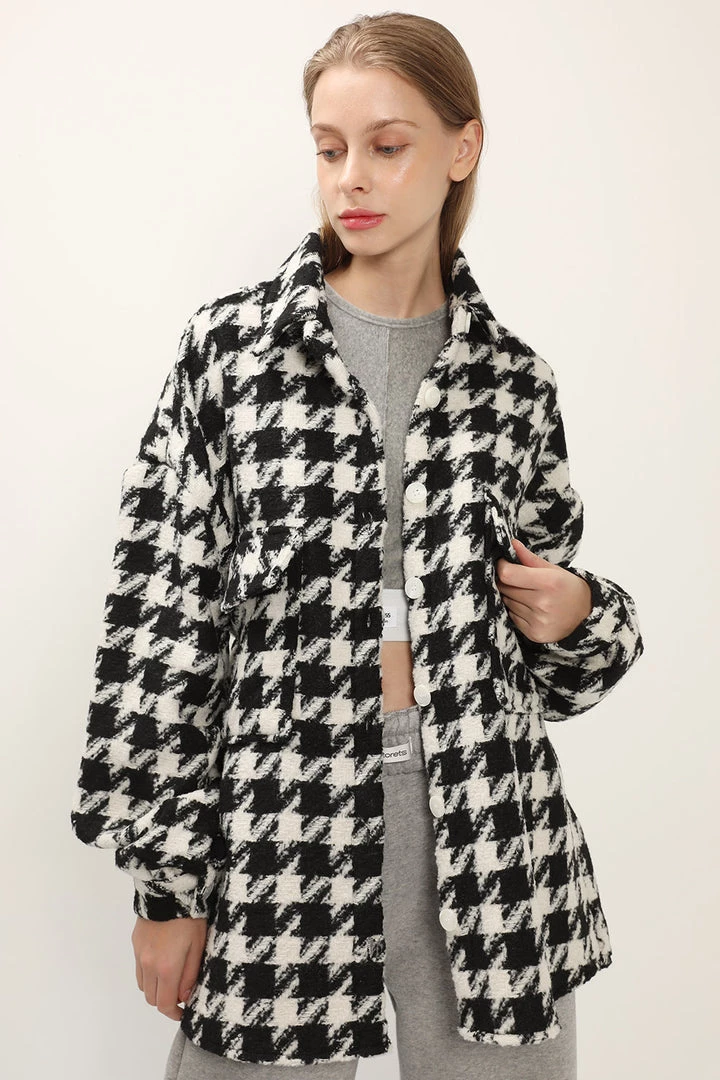 STORETS Hannah Houndstooth Shirt Jacket CLOTHING