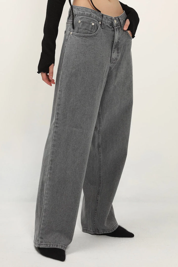 STORETS Eleanor Wide Leg Boyfriend Jeans CLOTHING