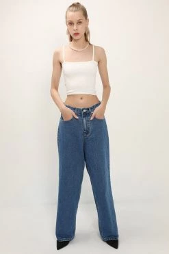 STORETS Eleanor Wide Leg Boyfriend Jeans CLOTHING
