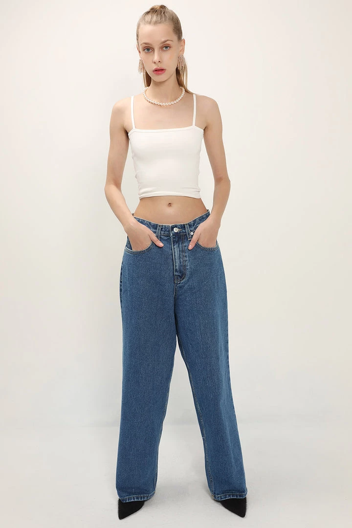 STORETS Eleanor Wide Leg Boyfriend Jeans CLOTHING