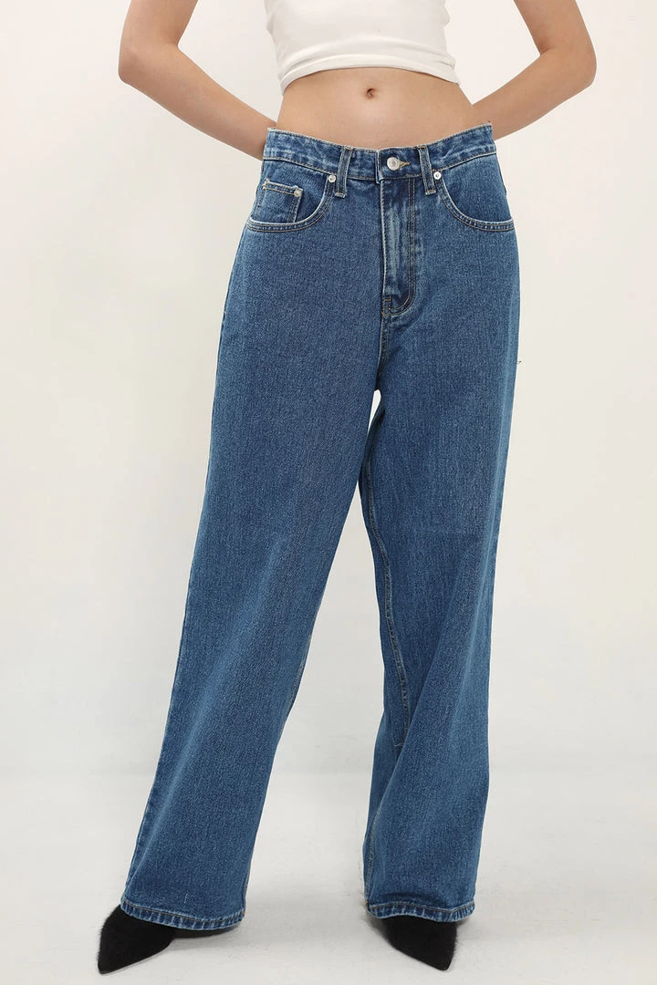 STORETS Eleanor Wide Leg Boyfriend Jeans CLOTHING