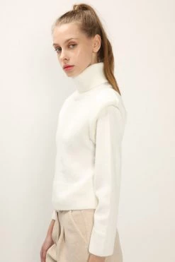 STORETS SALE CLOTHING Aubrie Padded Shoulder Knit Top