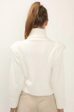 STORETS SALE CLOTHING Aubrie Padded Shoulder Knit Top