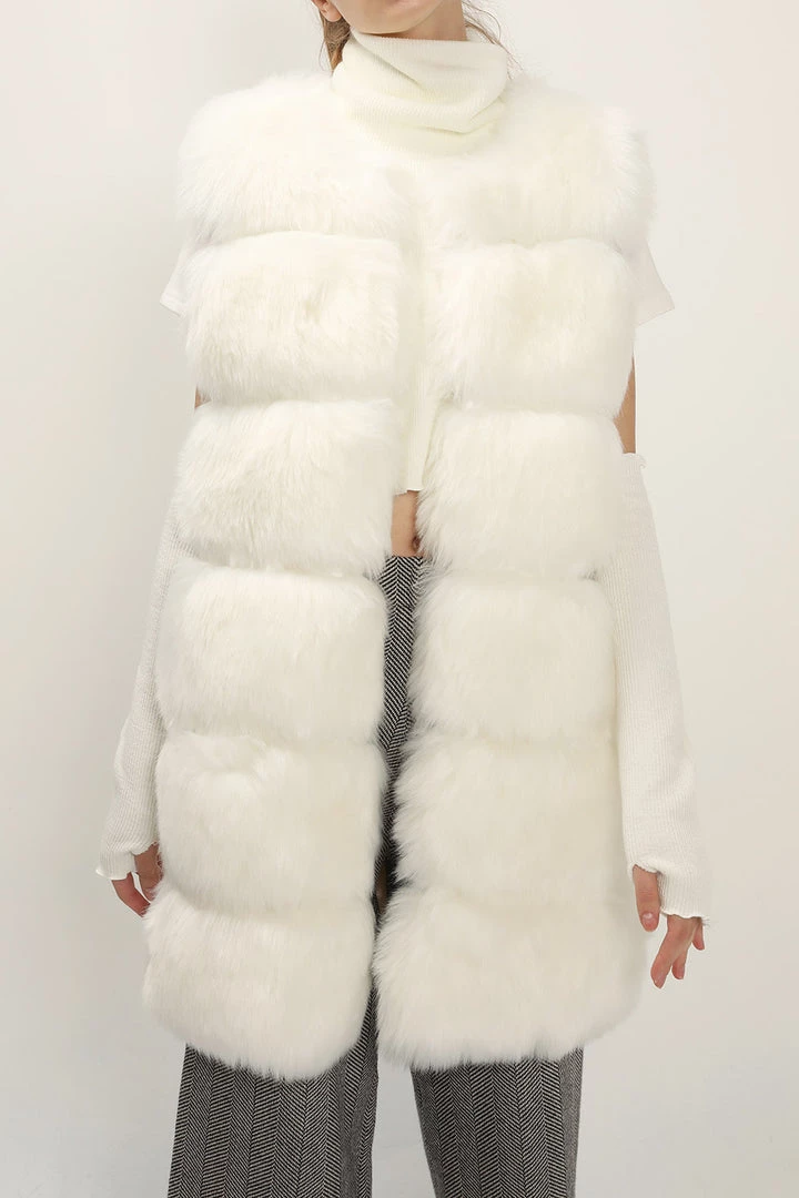 STORETS Amelia Fluffy Faux Fur Vest CLOTHING