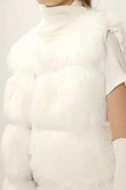 STORETS Amelia Fluffy Faux Fur Vest CLOTHING