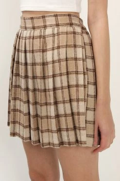 STORETS Ava Fuzzy Plaid Tennis Skort CLOTHING