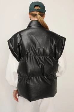 STORETS Destiny Pleather Puffer Vest CLOTHING