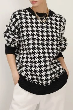 STORETS SALE CLOTHING Jocelyn Houndstooth Sweater