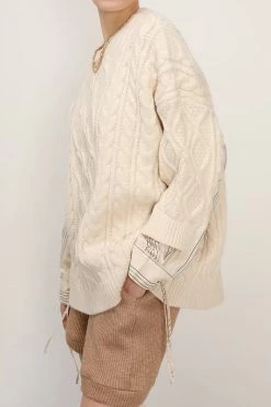 STORETS Kathy Shirt Combo Knit Pullover CLOTHING